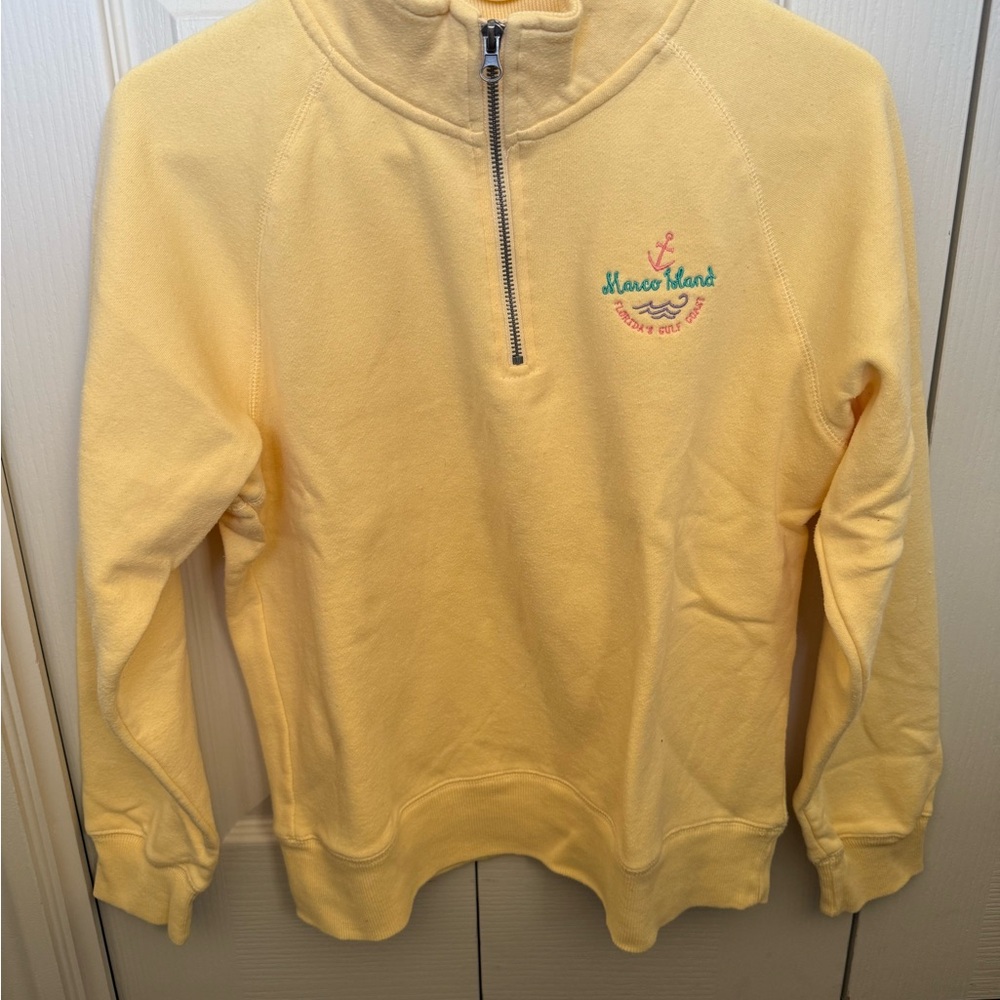 Marco Island Yellow Quarter-Zip Sweatshirt